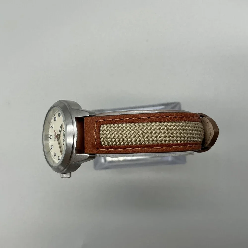 Timex Expedition Indiglo Womens Watch 26mm Cream Dial Brown Leather New Battery